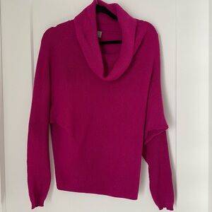 Cyrus Fuchsia Cowl Neck Sweater